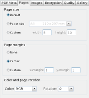 Page setup for pages in JPG to PDF Pro